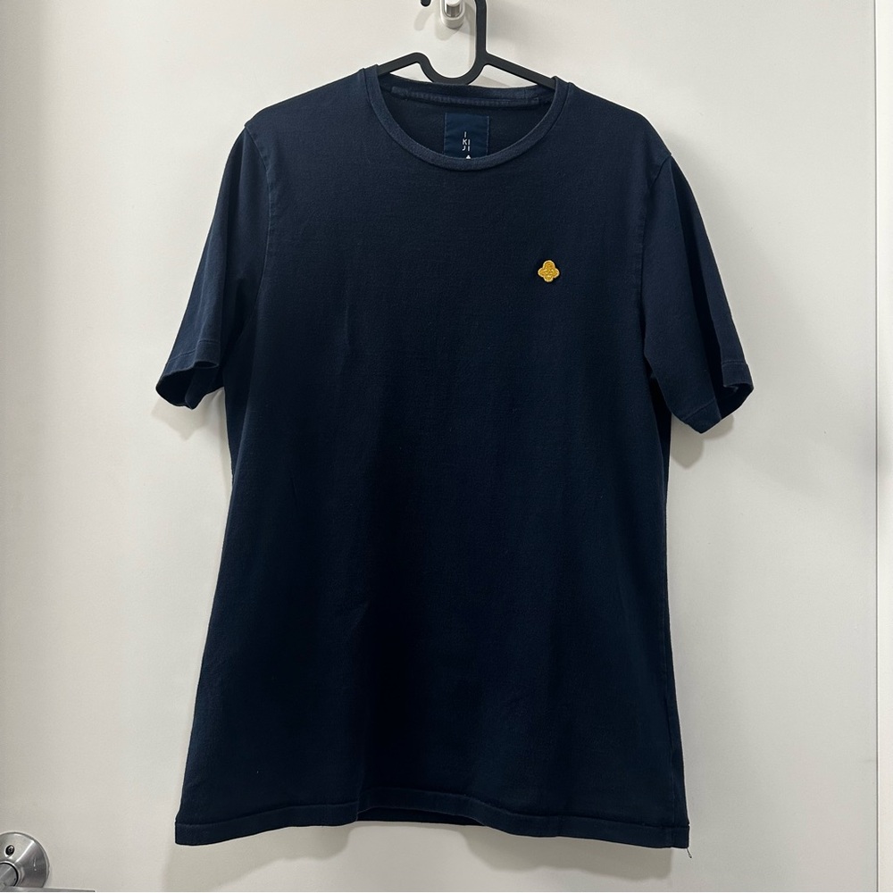 Japanese Brand IKIJI Minimalism Logo Cotton Tee